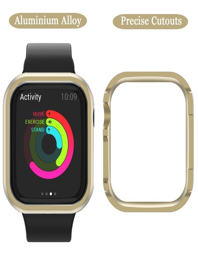 جراب NINKI الذهبي لساعة Apple Watch مقاس 40 مم من السلسلة 6/5/4/SE2، غطاء حماية كامل من الألومنيوم لساعة Apple Watch SE مقاس 40 مم من السلسلة 6/5/4 للرجال والنساء - Image 2
